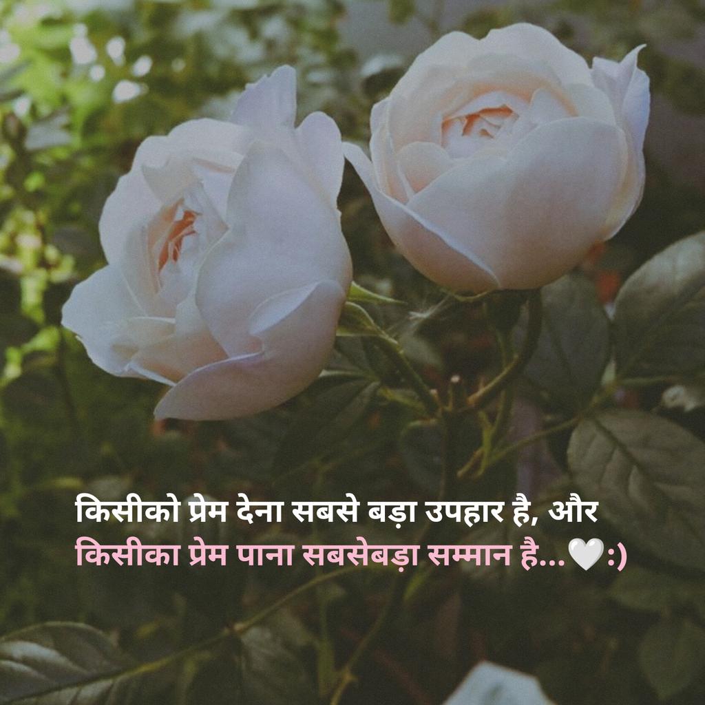 किसीको प्रेम देना सबसे बड़ा उपहार है, और
किसीका प्रेम पाना सबसे बड़ा सम्मान है...🤍:)