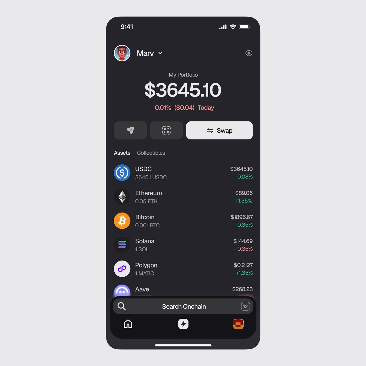 Redesigned <a href="/zerion/">Zerion</a> Wallet Home Screen 🚀