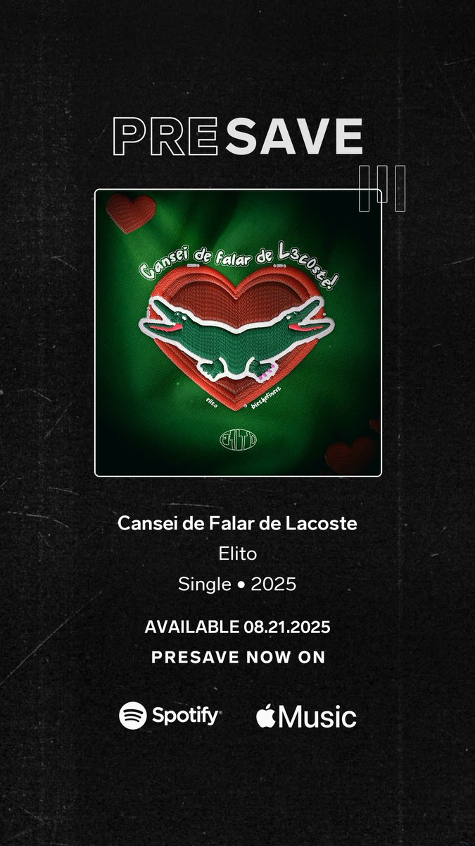 Elito021's tweet image. Voz: @Elito021 
Prod: @bieoriginal 
Arte: @Elito021 
Distribuição: @unitedmasters 

unitedmasters.com/m/cansei-de-fa…