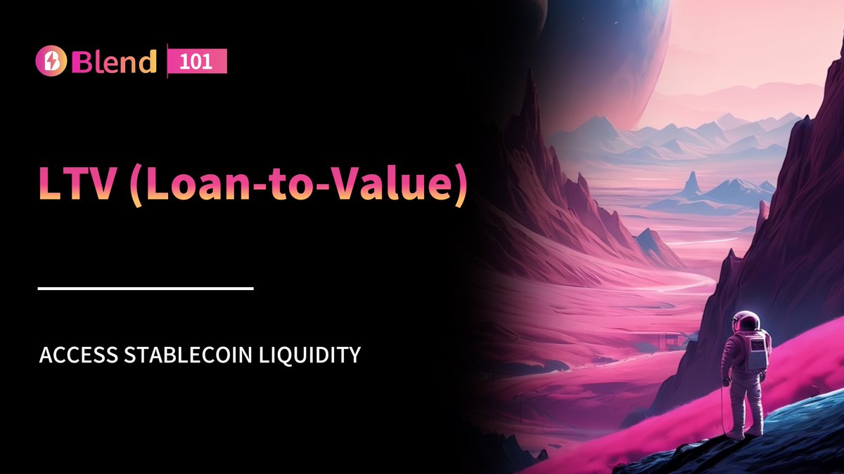 📊 Blend 101: What is LTV (Loan-to-Value)? 

💵LTV measures the ratio between your loan amount and the value of your collateral.

🧮LTV = Loan Amount / Collateral Value * 100%

📈A higher LTV means you can borrow more against your collateral — but it also brings higher
