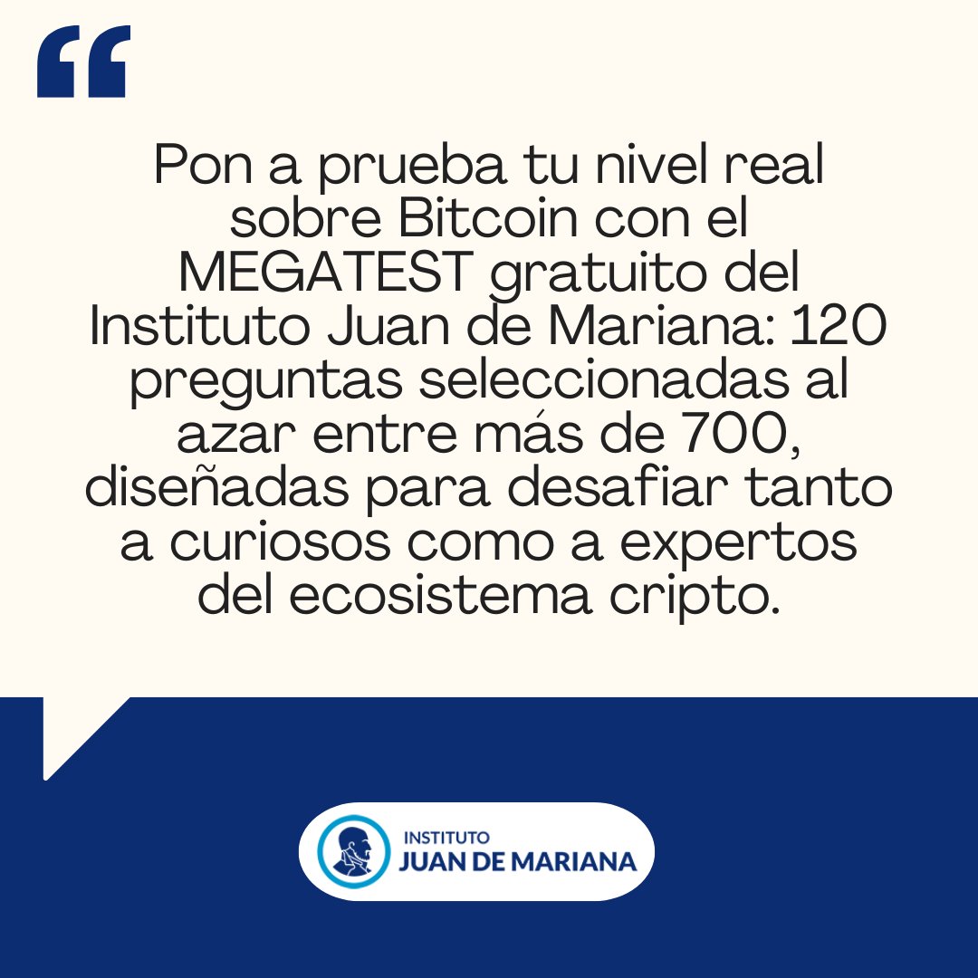 juandemariana's tweet photo. ¿Te atreves a demostrar cuánto sabes sobre Bitcoin?
Descúbrelo en el test más completo del ecosistema cripto.
💥 Gratis y sin excusas 👉 https://t.co/A6UFO6loka
#IJM #BitcoinExtremo #TestBitcoin #RetoCripto #CursoGratis https://t.co/8GAHbjvLZF
