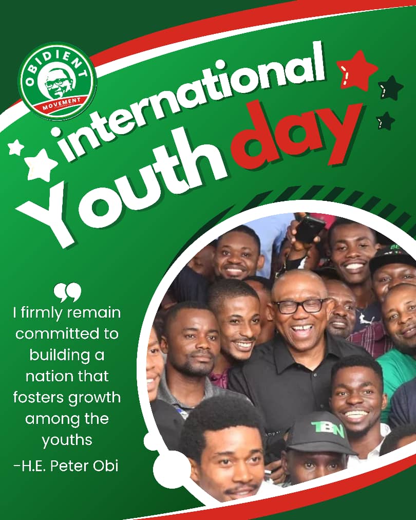 Happy international youths Day to my fellow youths. Minus uvwie youths sha. May we achieve greatness and become elders with value and substance in the future
