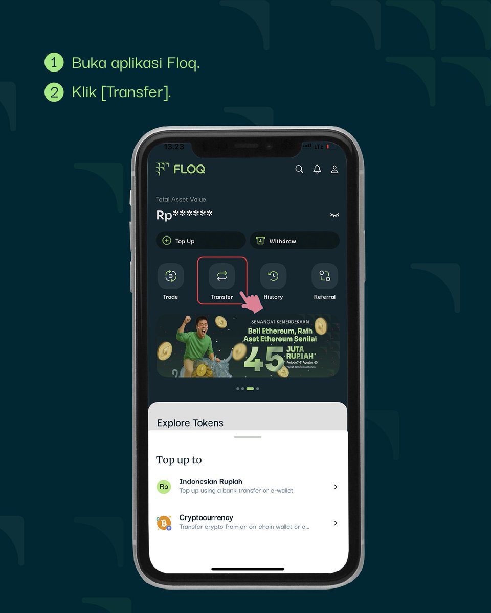 floq_id's tweet photo. Part 1: Mau kirim aset kripto ke teman?
Transfer crypto di Floq: 1x klik langsung beres!
Setuju nggak? Yuk komen di bawah โฌ๏ธ
Komentar paling seru bisa dapetin t-shirt eksklusif dari Floq! ๐
#floqforfreedom #cryptomadeeasy #floqid #TransferAset #FloqTips https://t.co/VygGJHkNov