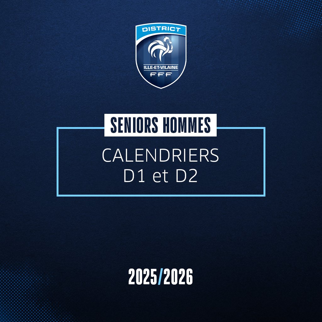 🗓[#CALENDRIER]
Retrouvez les calendriers seniors D1 et D2 pour la saison 2025-2026

↪ bit.ly/4owyhX9