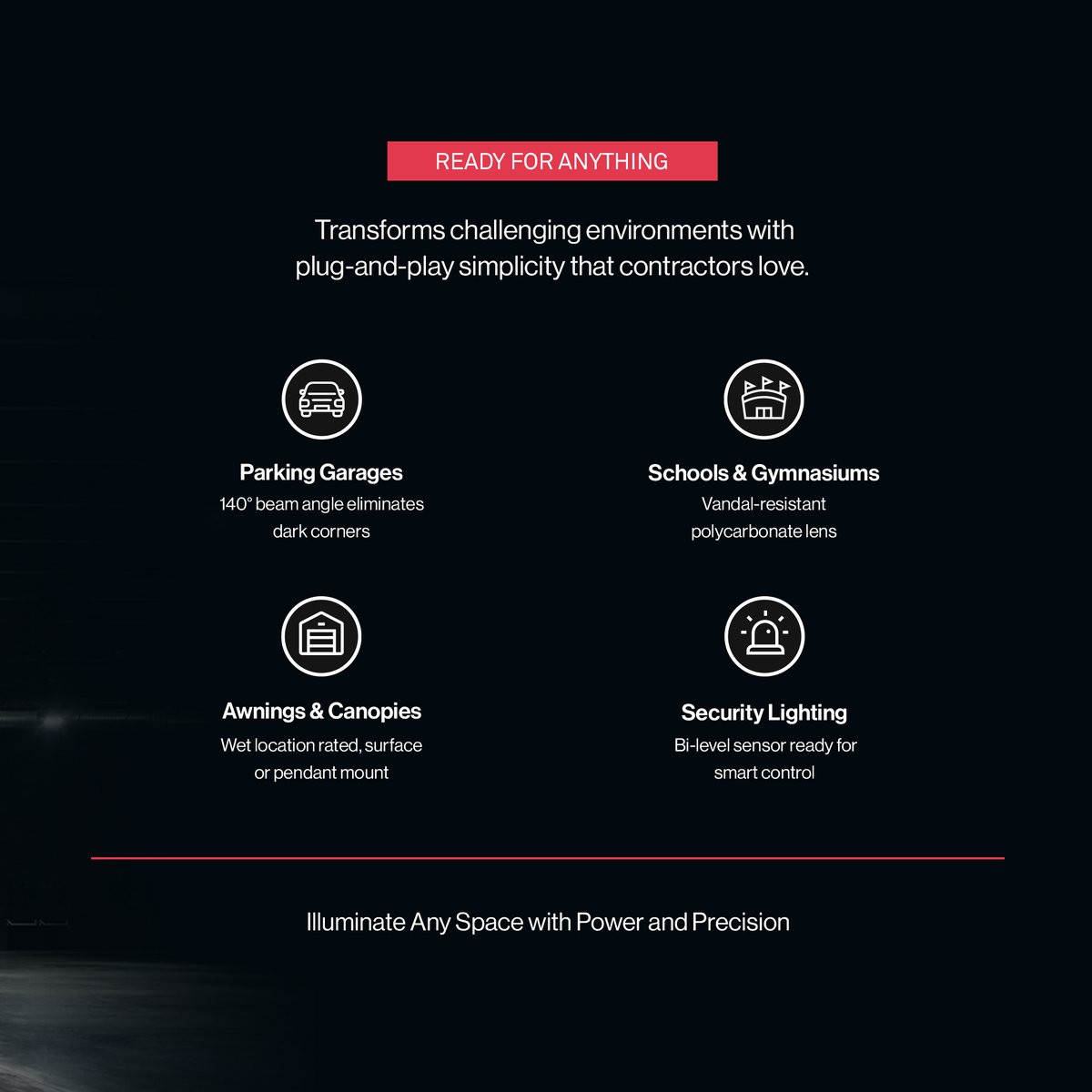 ArchipelagoLED's tweet image. LCNP | Navigator makes lighting easy for contractors—plug-and-play, rugged, and smart 🚗🏢 Perfect for parking garages, gyms, and more. Fast install, reliable results! #ContractorLife #LightingDesign