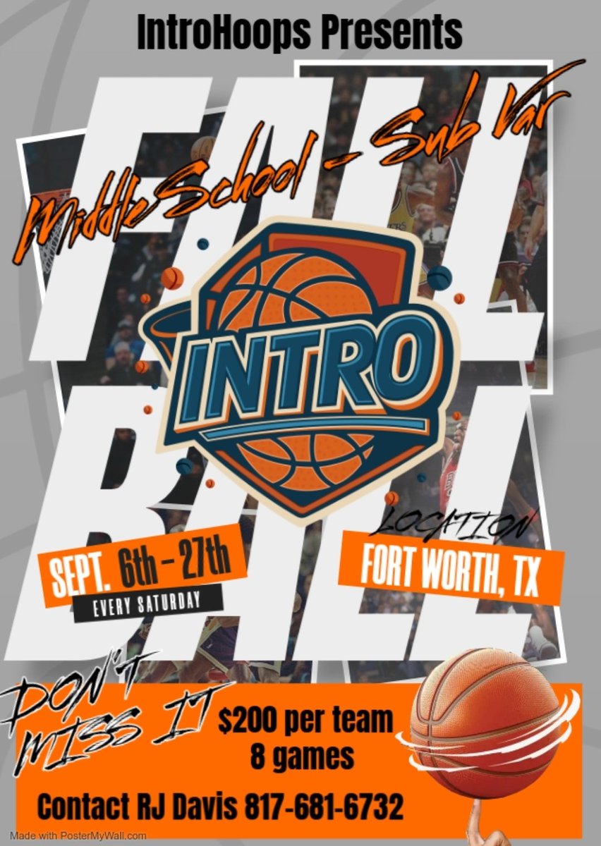 Last Call!
Middle school thru JV