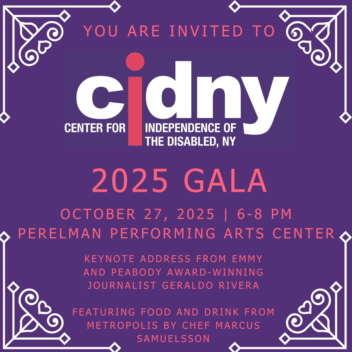 Get your tickets to CIDNY's 2025 gala now before the price increases on Sept. 1. 

Tickets: cidny.org/cidny2025gala/