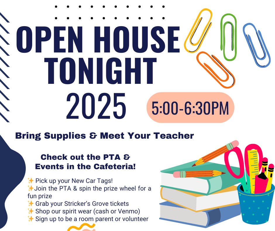 Excited to see everyone tonight at Open House!