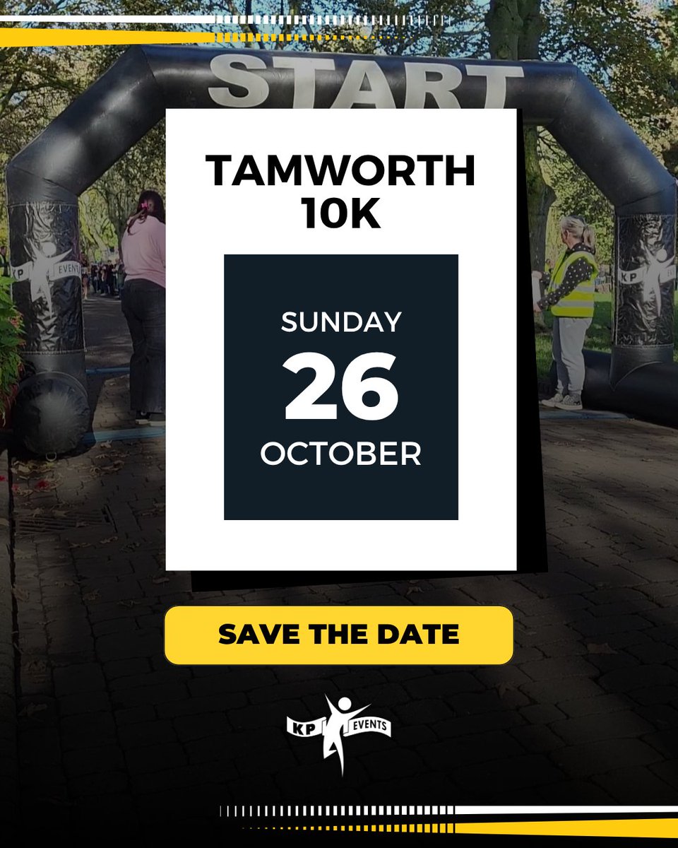 Save the date! 👀

Sign up to the Tamworth 10K here: tamworth10k.co.uk

🏃💪
#KPEvents #RunStrong #Tamworth10K