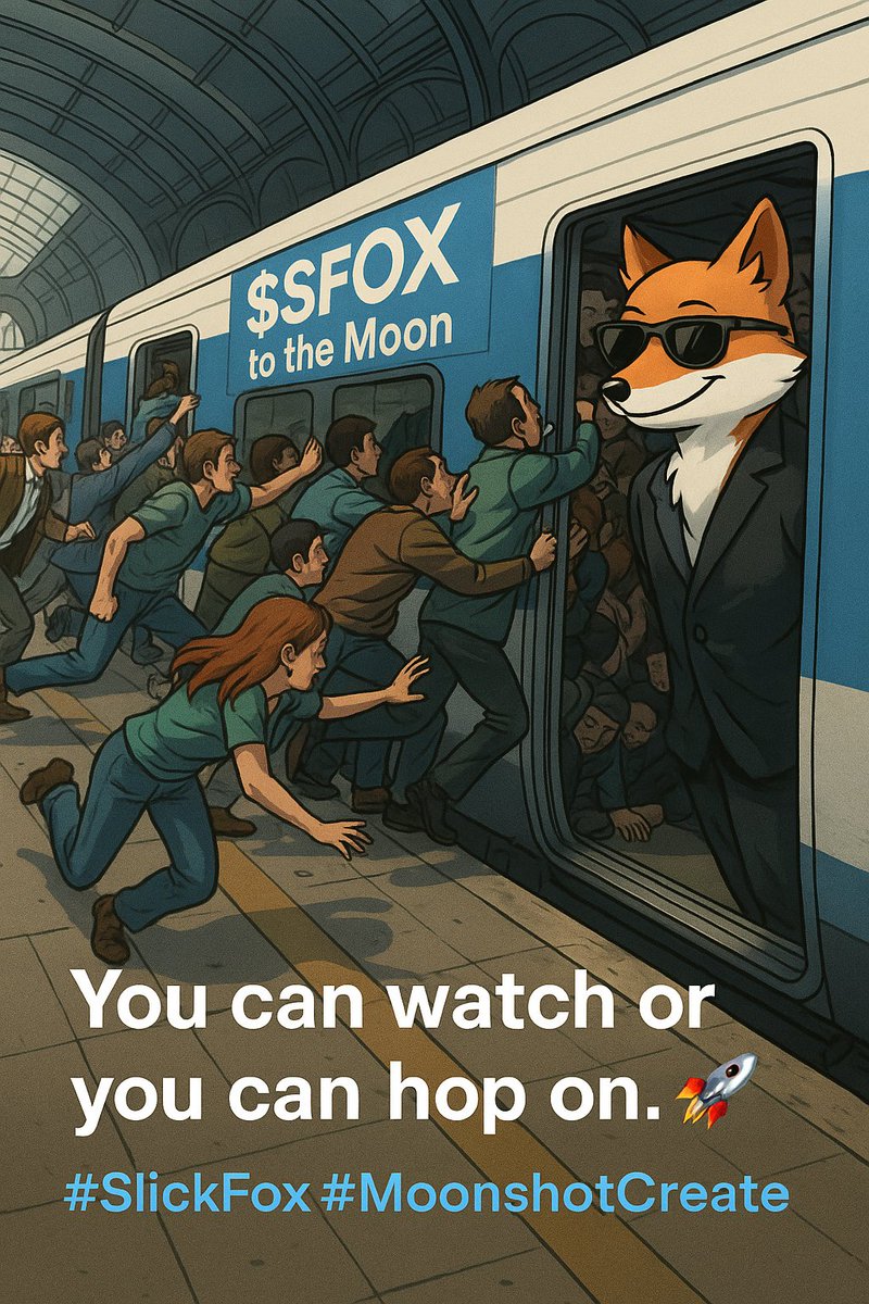 SlickFoxToken's tweet photo. The $SFOX train is leaving the station 🚀🦊
Zero Tax | Anti-Bot | 15% Creator Fee Share
Don’t watch it moon without you.

#SlickFox #MoonshotCreate https://t.co/LycjGvRHSA