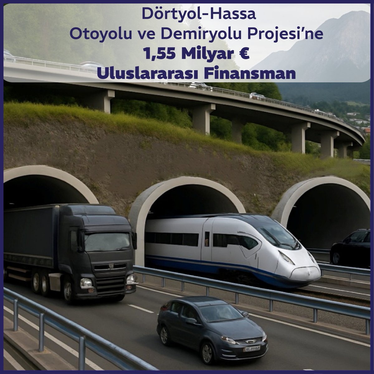 MetgunGroup's tweet photo. Güneydoğu Anadolu Bölgesi’nin ulaşım altyapısını güçlendirecek, Türkiye’nin en uzun tünellerini barındıracak Dörtyol-Hassa Otoyolu ve Demir Yolu Tünelleri Projesi için yaklaşık 1,55 milyar € tutarında uluslararası finansman desteği sağlandı.

Grup şirketlerimizden Eze İnşaat’ın Doğuş İnşaat ile ortaklığı sonucu hayata geçirilecek proje;

• İki kara yolu ve bir demir yolu tüneli ile toplam 60 km uzunluğa ulaşacak,
• Her biri 20 km uzunluğundaki üç tünel ile Amanos Dağları’nın altından geçecek,
• Gaziantep’i İskenderun Limanı’na bağlayarak bölgenin ihracat kapasitesini güçlendirecek,
• Depreme dayanıklı altyapısıyla afet durumlarında kesintisiz ulaşım sağlayacak.

Tamamlandığında yalnızca Türkiye’nin değil, dünyanın en uzun fonksiyonel üçlü tüp tünel sistemlerinden biri olacak bu proje, lojistik kapasitenin artırılması ve bölgesel kalkınma açısından stratejik önem taşıyor.