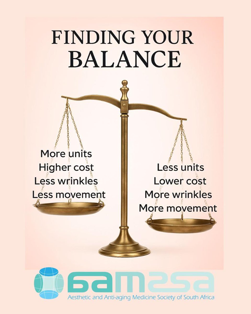 AAMSSA4's tweet photo. FINDING YOUR BALANCE  ⚖️💉
💉 When it comes to botulinum toxin treatments, there’s no “one-size-fits-all.” The right dose depends on what matters most to you. 

Click to read more: https://t.co/AbB8pBH76L

#AAMSSA #AestheticMedicine #BotulinumToxin https://t.co/nPOe2ZQSGP