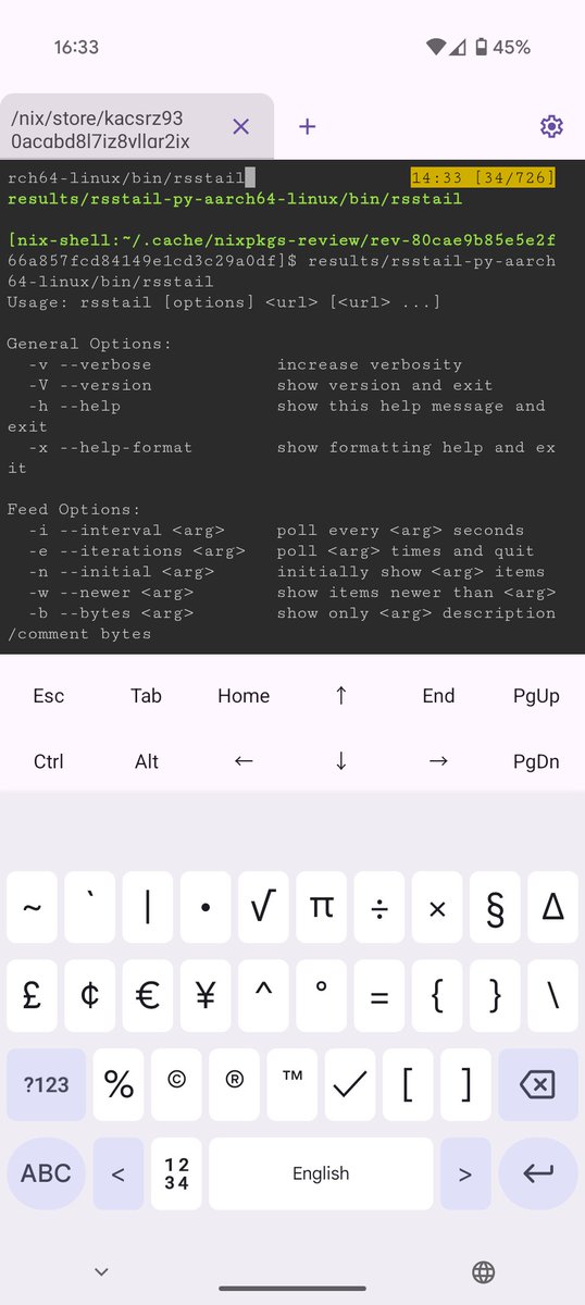 Got my review and fixed the pr from my phone in vacation, nix running from android is such a weird but cool feature