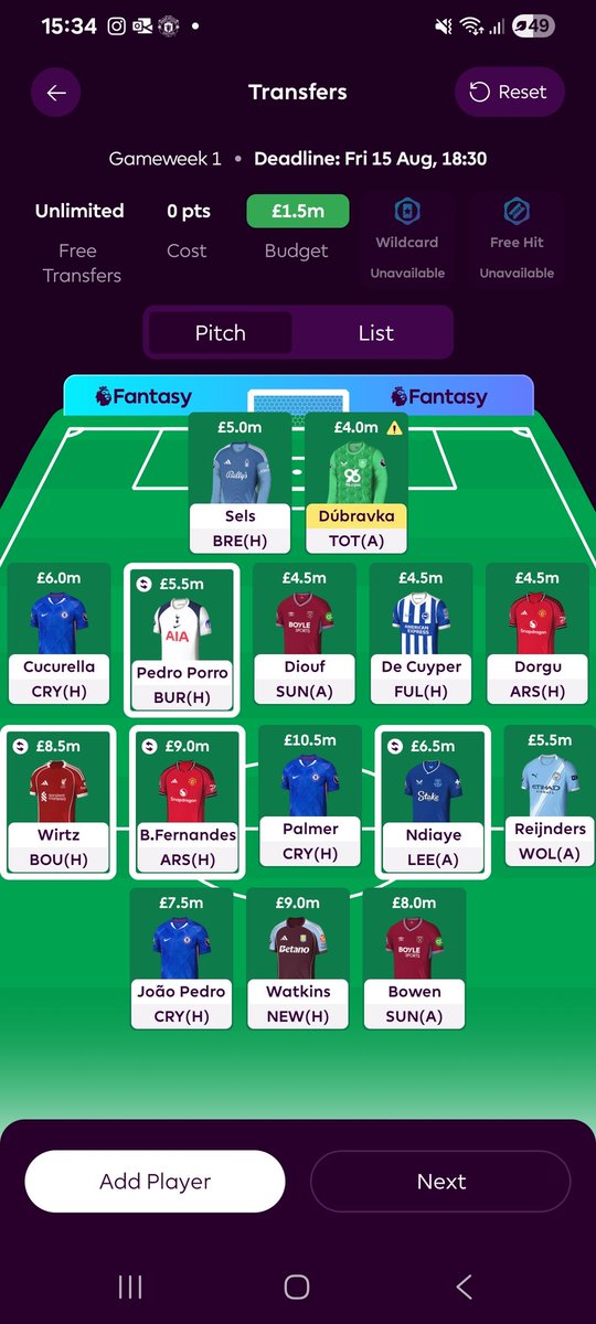 tom_boyers's tweet photo. @LetsTalk_FPL Salah or No Salah is the question... No salah allows for funds to be spread out across all areas.
Kudus is still an unknown quantity, so may switch to Ndiaye anyway https://t.co/SUqIAxDHdw