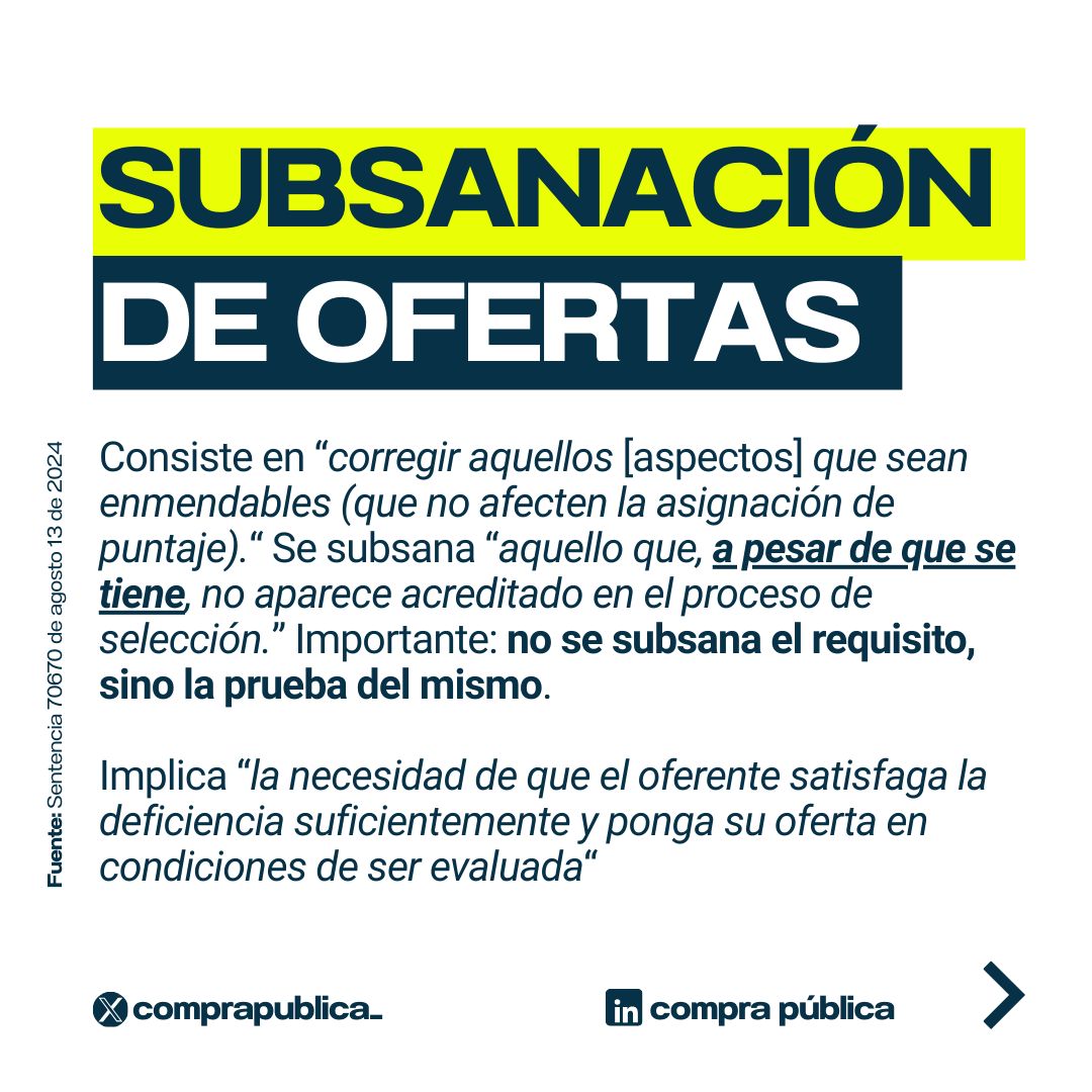 comprapublica_'s tweet photo. 📝En un proceso de selección, aclarar una propuesta no es lo mismo que subsanarla. Aunque ambas persiguen una misma finalidad (adecuar la propuesta al pliego), comportan actuaciones semántica y jurídicamente distintas

¿Todavía confundido?

¡Te dejamos esta infografía!👇 https://t.co/SQwMM3ueQc