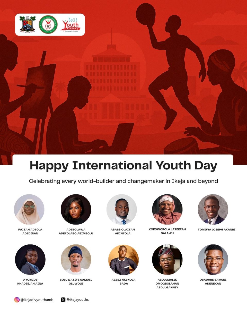 Happy International youth Day to every youth in Ikeja and beyond!

It's not easy to be a Youth, there are many challenges we are often faced with, as well as big expectations...

The 10 Youth Ambassadors of Ikeja say, 'You are seen, heard and encouraged! You can!!'