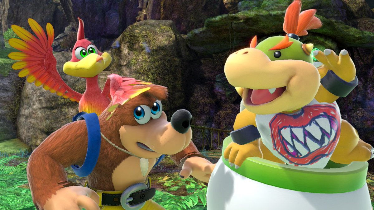 GoldRainbowMari's tweet photo. Bowser Jr. enjoys going on adventures with Banjo &amp; Kazooie.

🟢 Happy Bowser Jr. Day! 🟢

#KoopaWeek2025 https://t.co/OAbWSz7LOJ