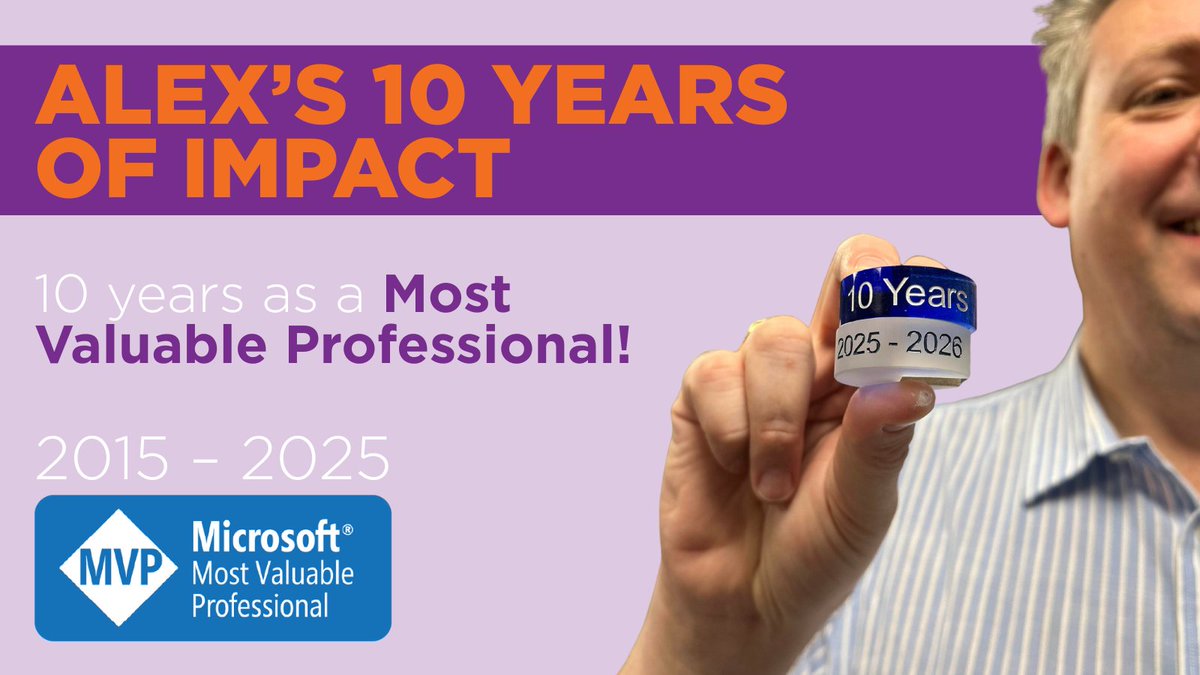 Purple Frog Systems🐸 (@purplefrogsys) on Twitter photo 🎉 Celebrating our CEO, <a href="/PurpleFrogAlex/">Alex Whittles</a>, for reaching a decade as a Microsoft Most Valuable Professional!
What a journey!🐸
👏10 years of excellence, advocacy, and impact. We’re lucky to have him leading. #MicrosoftMVP #MVPBuzz 🎉 Celebrating our CEO, <a href="/PurpleFrogAlex/">Alex Whittles</a>, for reaching a decade as a Microsoft Most Valuable Professional!
What a journey!🐸
👏10 years of excellence, advocacy, and impact. We’re lucky to have him leading. #MicrosoftMVP #MVPBuzz