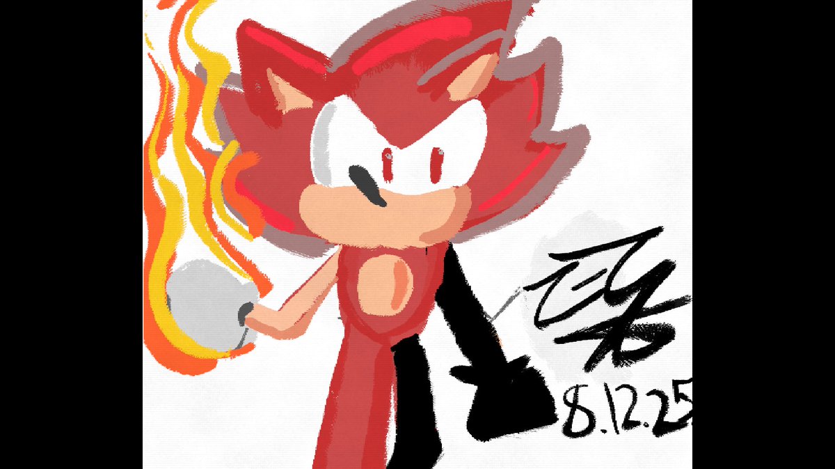 Painted fire sonic in VRChat #sonic #illustration