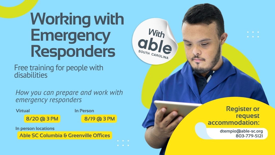 Able South Carolina (@able_sc) on Twitter photo IMPORTANT UPDATE: Attendees will get a free emergency prep kit!
Virtual 8/20 @ 3 pm, In Person 8/19 @ 3 pm. In person locations Able SC Columbia and Greenville Offices. Register: ablesouthcarolina.salsalabs.org/August2025Cons…
#EmergencyPrep #StormSeason ablesouthcarolina.salsalabs.org/August2025Cons… IMPORTANT UPDATE: Attendees will get a free emergency prep kit!
Virtual 8/20 @ 3 pm, In Person 8/19 @ 3 pm. In person locations Able SC Columbia and Greenville Offices. Register: ablesouthcarolina.salsalabs.org/August2025Cons…
#EmergencyPrep #StormSeason ablesouthcarolina.salsalabs.org/August2025Cons…