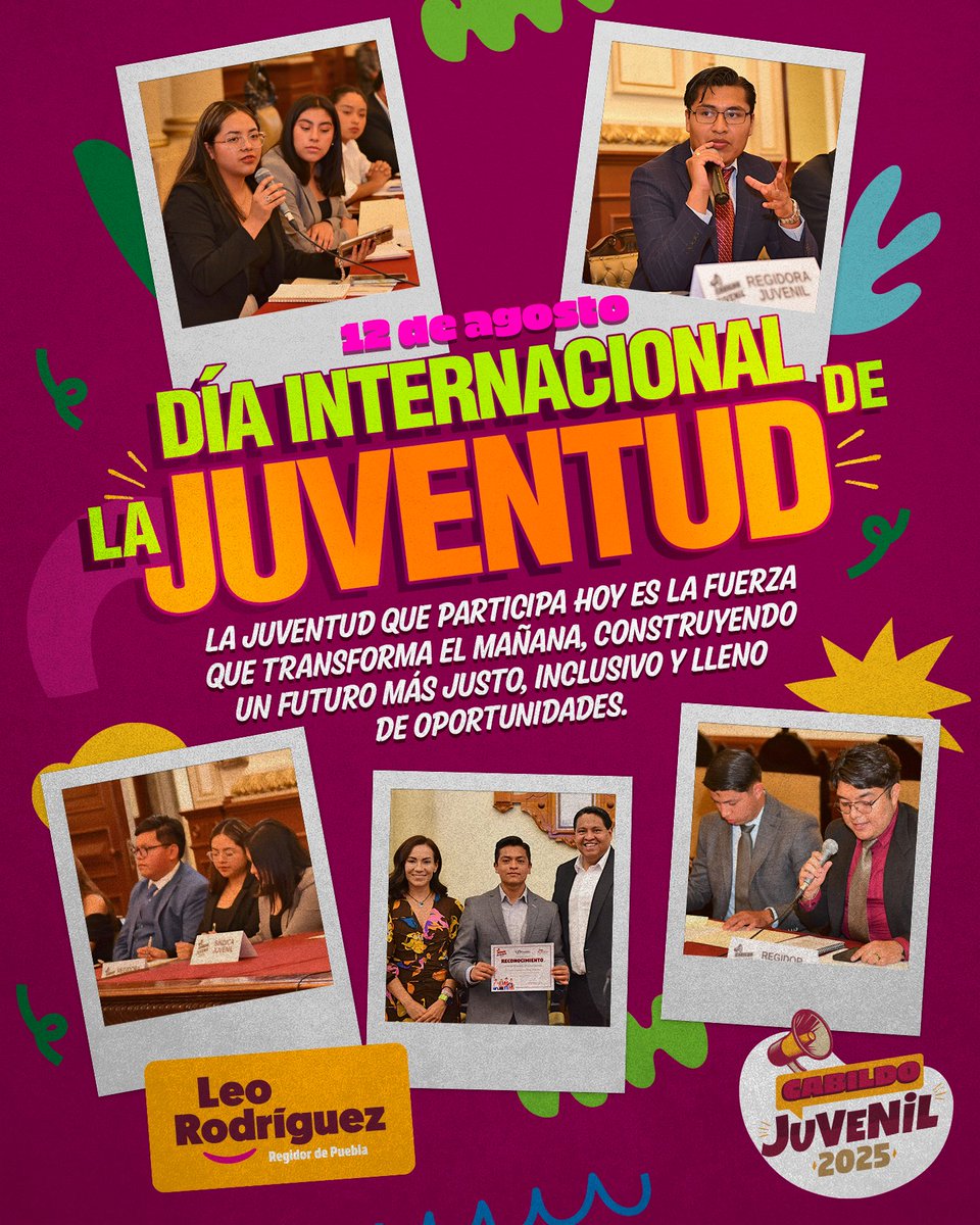 leobardorj's tweet photo. ¡La juventud que se abre camino en el presente define el futuro de #México! 🇲🇽
Hoy celebramos la energía, el valor y la visión de quienes no solo forman parte de la historia… la escriben. 🙌🏾
#DíaDeLaJuventud #JuventudPresente #FuturoDeMéxico #ParticipaciónJuvenil #MéxicoJoven https://t.co/jzemGee4ao