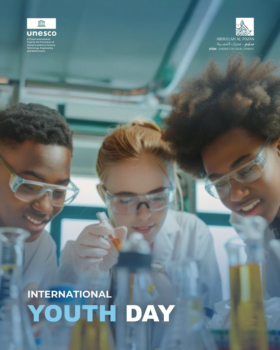 الشباب هم طاقة العالم وأمله في #اليوم_العالمي_للشباب، نحتفي بإبداعهم وشغفهم، ونؤكد التزامنا بتمكينهم ليصنعوا مستقبلًا أكثر ازدهارًا 🌍✨

Young people are the energy and hope of the world. On #InternationalYouthDay, we celebrate their creativity and passion, and reaffirm our