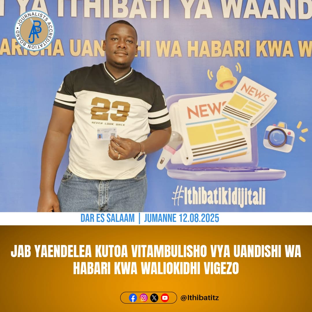 ithibati's tweet photo. Akizungumza mara baada ya kupokea kitambukisho chake Kibanda amesema, anajisikia fahari kuwa na Kitambulisho hicho kinachompa ari na kutembea kifua mbele akiwa ni mwanataaluma aliyekidhi vigezo ya kisheria.

#ithibatitz #ithibatikidijitali https://t.co/rodeD6WgG4