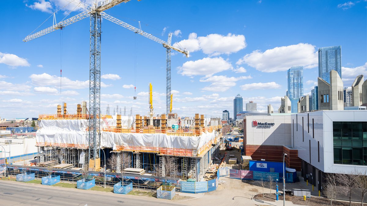 ⚠️ Notice: The walkway between Buildings 7 and 8 is now closed to allow for construction of the new School of Business pedway.

→ Pedestrian access will be available via the east sidewalk.
→ Brief closures for pedestrians may occur during crane lifts for safety. Please follow