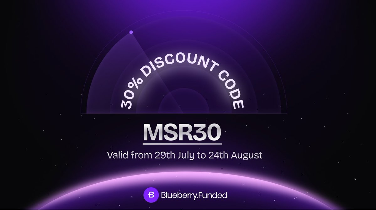 Rohit Kumar (@mstarrohit) on Twitter photo 💰10 x $10k Funded Account Giveaway 💰
1️⃣ Sign Up(Mandatory) - blueberryfunded.com/?utm_source=af…
2️⃣ Follow - <a href="/MSTARROHIT/">Rohit Kumar</a> & <a href="/BlueberryFunded/">Blueberry Funded</a>
3️⃣ Like, Comment & Retweet
4️⃣ Use Code - MSR30
Valid Till 24th August 💰10 x $10k Funded Account Giveaway 💰
1️⃣ Sign Up(Mandatory) - blueberryfunded.com/?utm_source=af…
2️⃣ Follow - <a href="/MSTARROHIT/">Rohit Kumar</a> & <a href="/BlueberryFunded/">Blueberry Funded</a>
3️⃣ Like, Comment & Retweet
4️⃣ Use Code - MSR30
Valid Till 24th August
