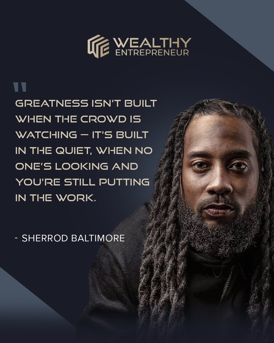 True success comes from the discipline and consistency you show when no one is watching. 

<a href="/SBODYMORE/">Sherrod Baltimore</a>

Dive into the full episode now → hubs.li/Q03ClM7c0

#leadership #businessgrowth #mindset #motivation
