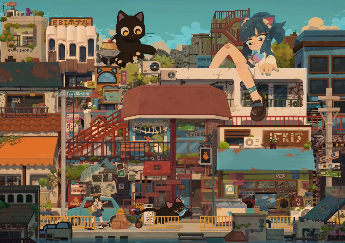 “はちゃめちゃな町“