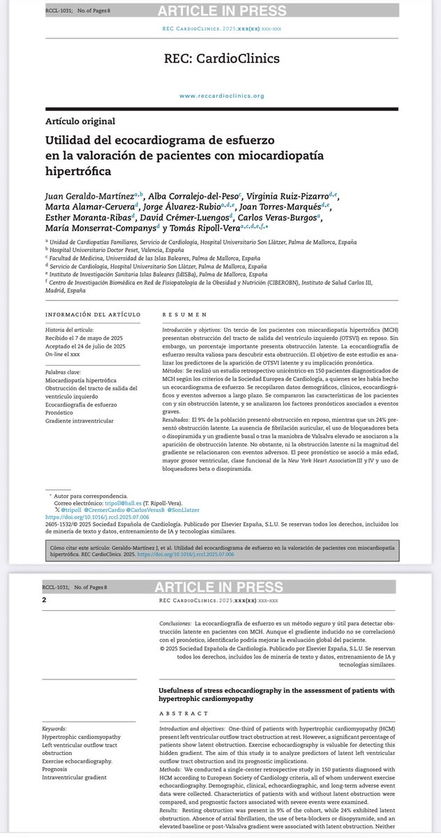 Tomás Ripoll Vera MD,PhD,FESC🇪🇸 (@tripoll) on Twitter photo Utilidad del ecocardiograma de esfuerzo en la valoración de pacientes con miocardiopatía hipertrófica... sciencedirect.com/science/articl… <a href="/secardiologia/">Soc Esp Cardiología</a> <a href="/seccCFyGenetCV/">Sección Cardiopatías Familiares y Genética CV SEC</a> <a href="/idisbaib/">IdISBa</a> <a href="/SonLlatzer/">Hospital Universitari Son Llàtzer</a> <a href="/infosalut/">Infosalut</a> <a href="/fmedicinauib/">FMedicinaUIB</a> Utilidad del ecocardiograma de esfuerzo en la valoración de pacientes con miocardiopatía hipertrófica... sciencedirect.com/science/articl… <a href="/secardiologia/">Soc Esp Cardiología</a> <a href="/seccCFyGenetCV/">Sección Cardiopatías Familiares y Genética CV SEC</a> <a href="/idisbaib/">IdISBa</a> <a href="/SonLlatzer/">Hospital Universitari Son Llàtzer</a> <a href="/infosalut/">Infosalut</a> <a href="/fmedicinauib/">FMedicinaUIB</a>