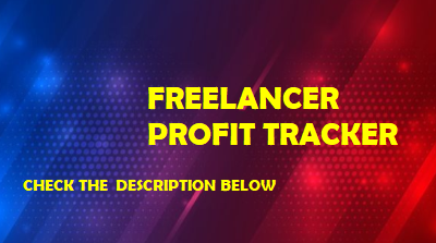Tired of juggling spreadsheets, invoices, and receipts?
The Freelancer Profit Tracker 
✅ Ready-made dashboard for instant profit insights
✅ Income &amp; expense tracking (auto totals &amp; averages)
✅ Client database &amp; invoice manager
Excel 
Buy now : guardian448.gumroad.com/l/qgyvzj