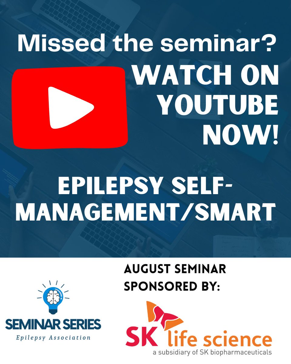 Our latest seminar, "Epilepsy Self-Management/SMART" presented by epilepsy researcher Martha Sajatovic, MD, is live on YouTube! Watch here: youtu.be/d8U-kmSOgxE?si…

We'd also like to thank SK Life Science for supporting free #epilepsy education by sponsoring this seminar!