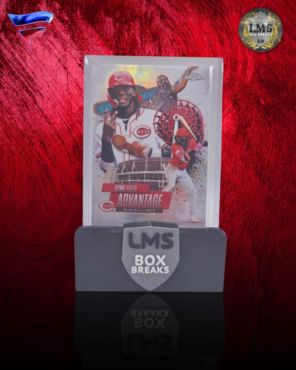 Home Field Advantage locked in! 🏟️ Elly De La Cruz bringing the heat for the Reds — a true PC gem for any collector. 

Who’s chasing this beauty in the next break? 🔥⚾ 

#HomeFieldAdvantage #EllyDeLaCruz #LMSBoxBreaks
