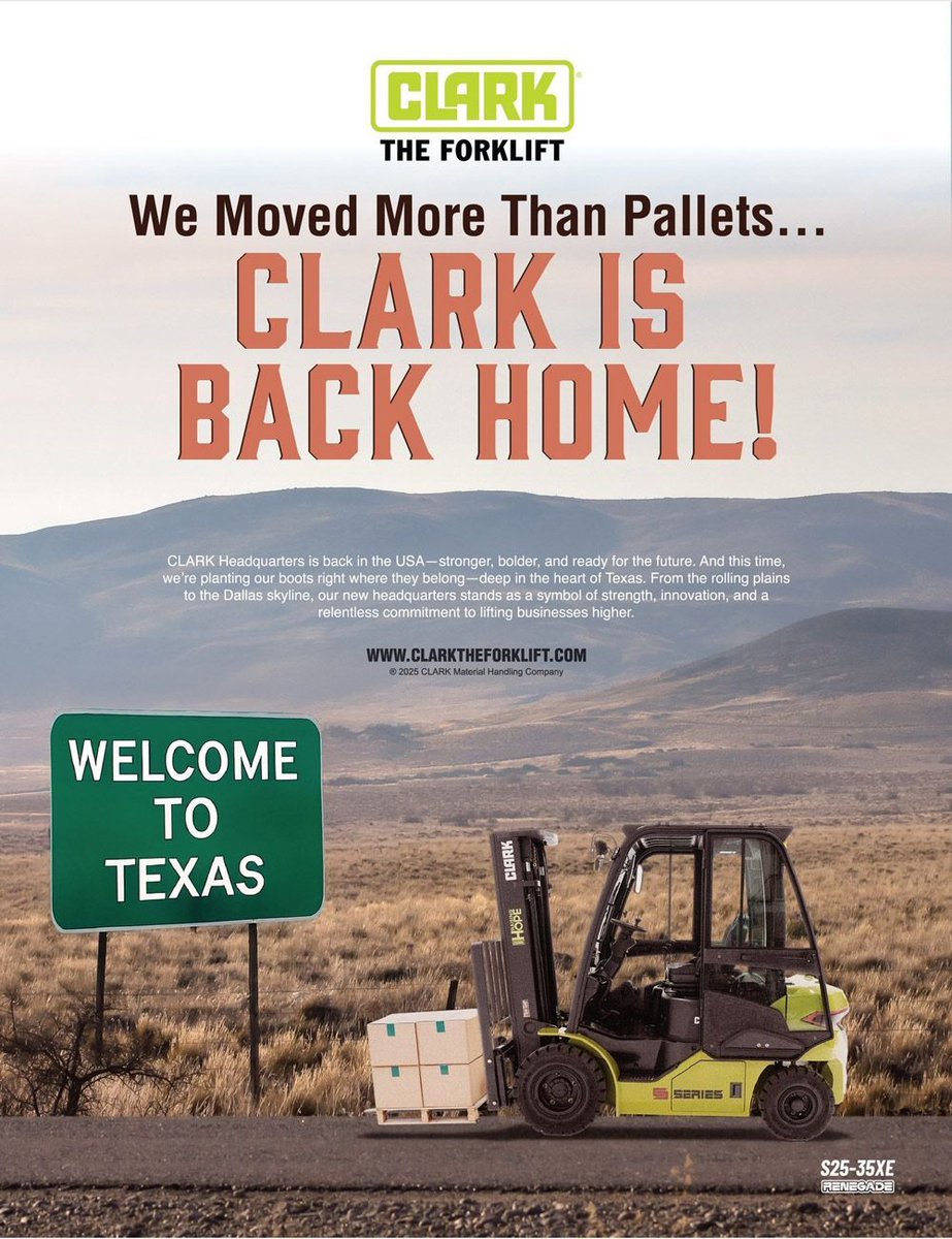 We moved more than pallets… CLARK is back home!
Our latest campaign celebrates a special milestone: CLARK has returned to its roots in the USA. With over 100 years of history. Now, we’re proud to once again build on this legacy – right where it all began.
#CLARKisBack