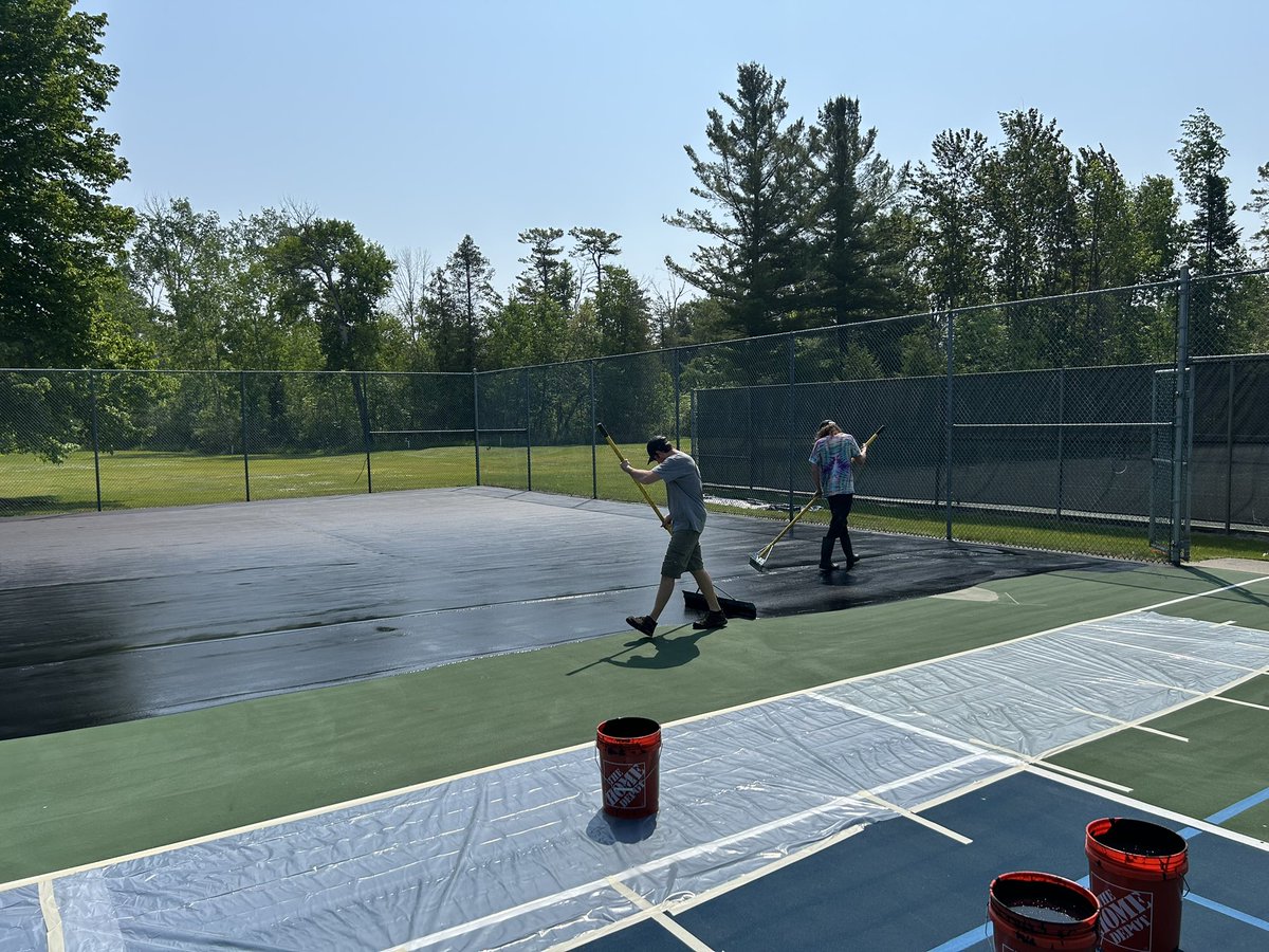gtsealcoating's tweet photo. "Pickleball &amp; Tennis Court Restoration &amp; Surfacing in Traverse City 🎾✨🏓"

"From resurfacing worn-out tennis and pickleball courts to building brand new ones in Traverse City, MI — we’ve got you covered! 💚 
#Pickleball #Tennis #CourtResurfacing #TraverseCity #CourtRestoration https://t.co/EEbX2pSPLg
