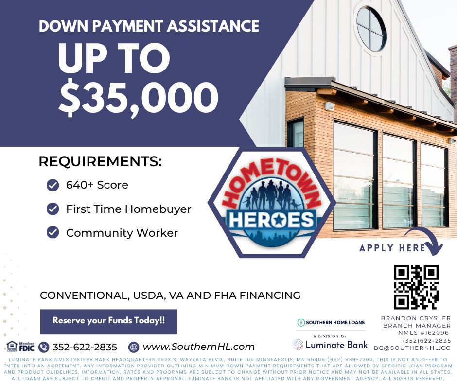 SouthernHL's tweet photo. Hometown Hero Program going live 8.18. Great program with reduced rates and closing cost! Click for more info https://t.co/N44ILFV9DY 
#hometownheroprogram #downpaymentassistance #floridarealestate https://t.co/Z0kbZXpQEN