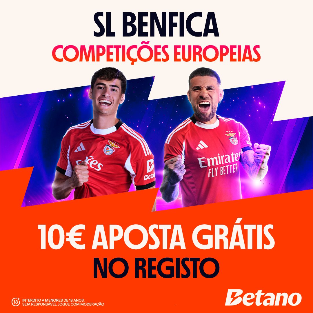 Betano_PT's tweet photo. Resultado correto do @SLBenfica  x Nice? Sorteamos cinco apostas grátis de 10€ para quem acertar

Tens que:

👉 Seguir a @Betano_PT
👉 Like, RT e marcar 3 amigos

Pagamos amanhã https://t.co/ygprgK8j27