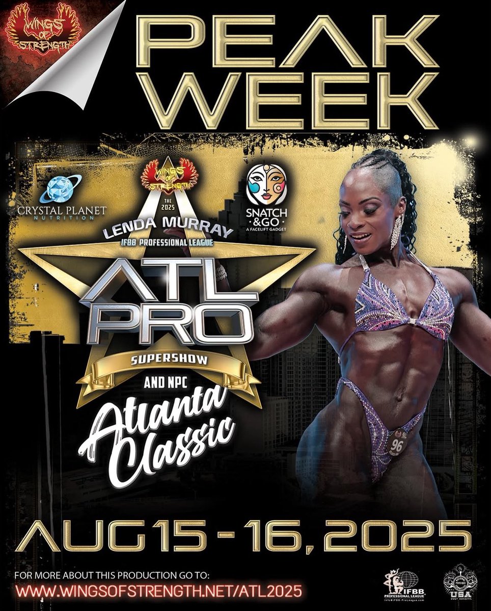 TheGICC's tweet photo. The 2025 Lenda Murray Atlanta Pro Supershow and Atlanta Classic will take place August 15-16, 2025 at GICC! We hope to see you there! 💪🏾 https://t.co/SN1sWwAKNG
