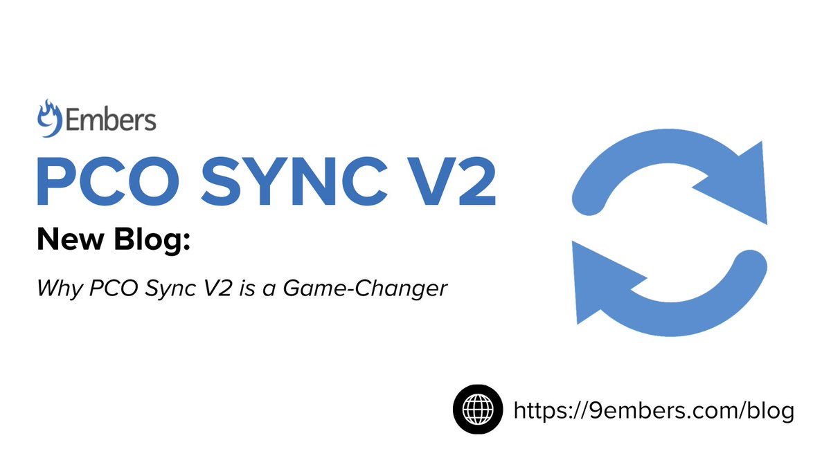 PCO Sync V2 is changing the game for syncing Planning Center &amp; Rock RMS.
✅ No more duplicate data
✅ No more guessing which system is right
✅ Just clean, automated, real-time updates
See why it matters: 9embers.com/blog/rock-rms-…