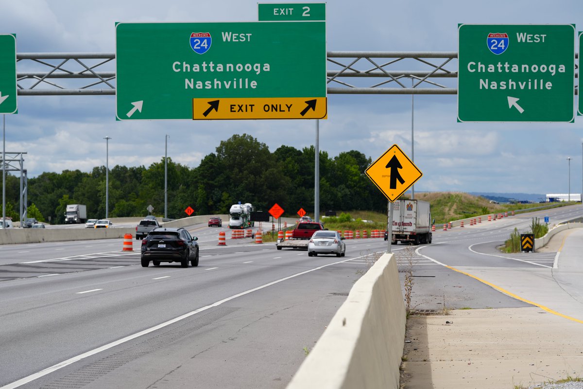 No traffic jams on I-75 north from #CatoosaCountyGA into the 75/24 split! <a href="/myTDOT/">myTDOT</a> opened all three I-75 north to I-24 west lanes. Work on I-75 @ E. Brainerd and I-24 west in TN continues so drive carefully.