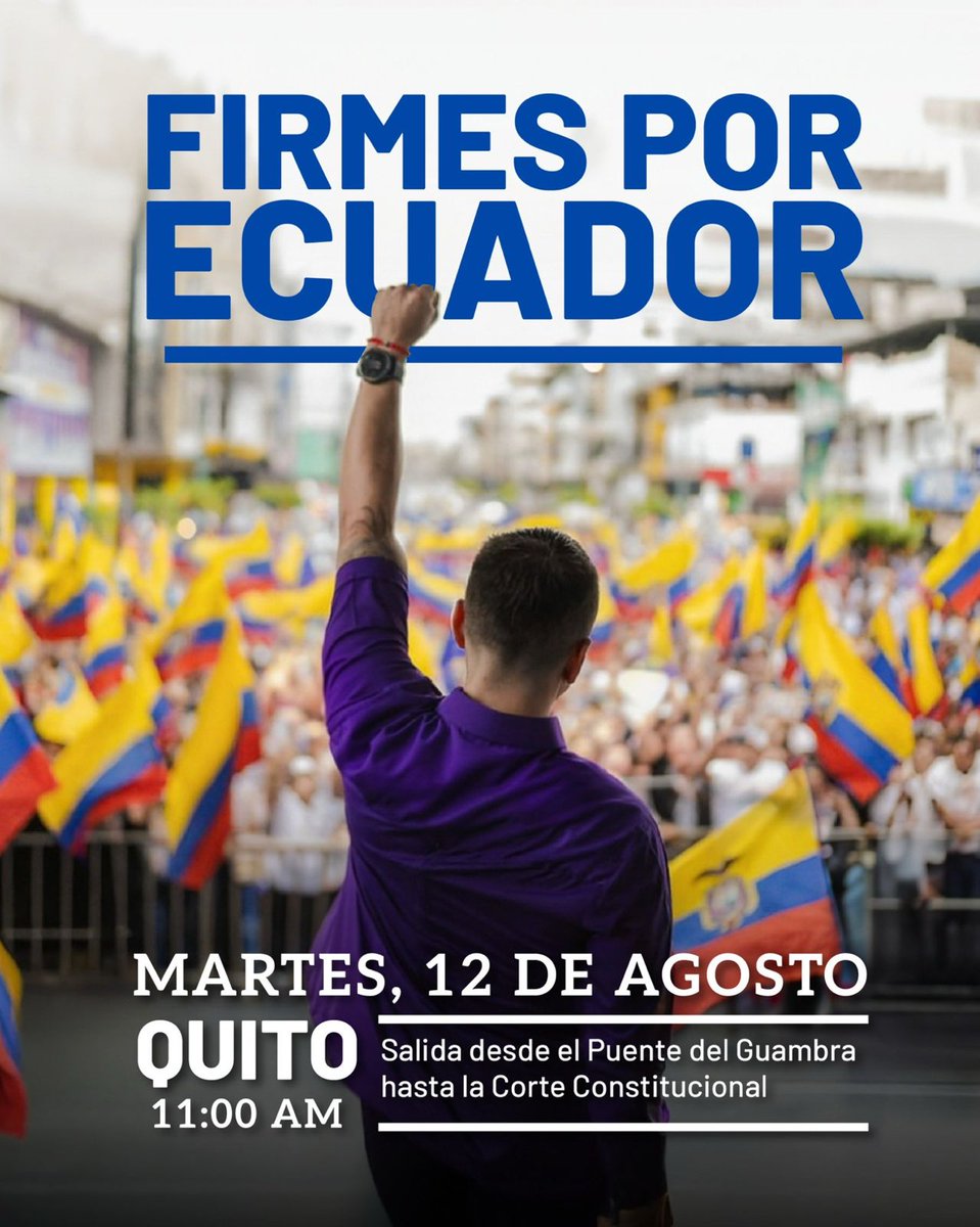 Si no puedes asistir a la marcha, demuestra tu apoyo al gobierno con el hashtag #FirmesPorEcuador 
HAGÁMOSLO TENDENCIA 🇪🇨