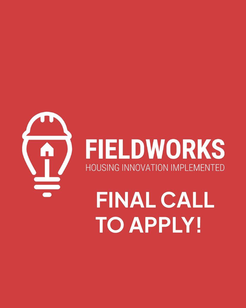 One week left to apply to Fieldworks! Fieldworks is our new housing innovation implementation program, designed to give breakthrough solutions the chance to be deployed in Ivory Innovations affordable housing developments.
Applications close August 22.ivoryinnovations.pulse.ly/j9xuvqpv4h