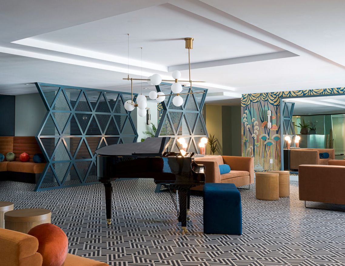 Today I'm inspired by the work of Nadia Geller Designs, AC Martin and Clark Building Group for Cityview's West Coast apartment community Belle on Bev. belleonbev.com/gallery/ #multifamily #apartmentdesign #dianamosherassociates #jacksonheightsinteriordesigner