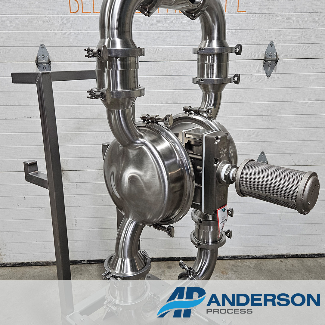 AndersonProcess's tweet image. Check out this custom Wilden pump cart, featuring a 3” Wilden HS Series pump mounted on a stainless steel cart for mobility and a swivel stand for easy positioning.  

Ready for your next project?: andersonprocess.com/contact-us/

#AndersonProcess #CustomFabrication  #EngineeredSolutions