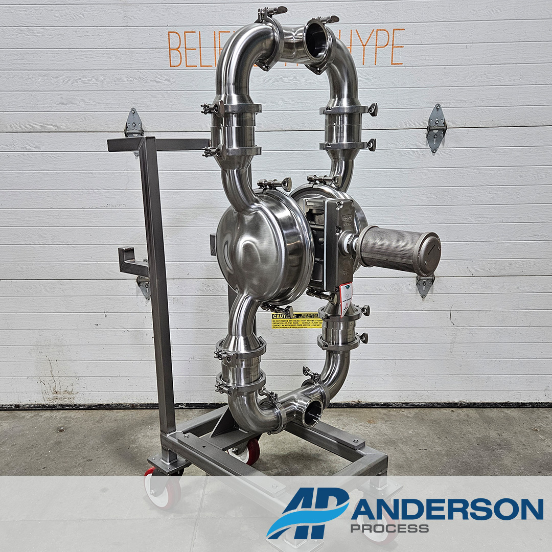 AndersonProcess's tweet image. Check out this custom Wilden pump cart, featuring a 3” Wilden HS Series pump mounted on a stainless steel cart for mobility and a swivel stand for easy positioning.  

Ready for your next project?: andersonprocess.com/contact-us/

#AndersonProcess #CustomFabrication  #EngineeredSolutions