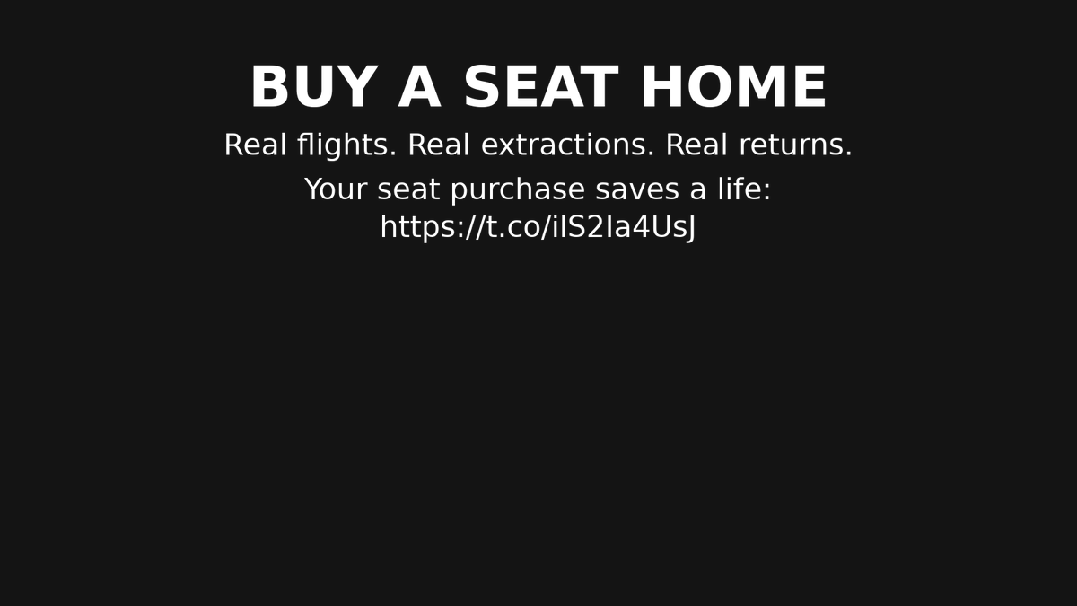 CFWarriorsOrg's tweet photo. Buy a seat home. Real flights. Real extractions. Real returns.
Give now: https://t.co/HjIKMcKuit
#NoVeteranForgotten #BringThemHome #CFWCommand #EverySeatMatters https://t.co/8DmWTCn0XU