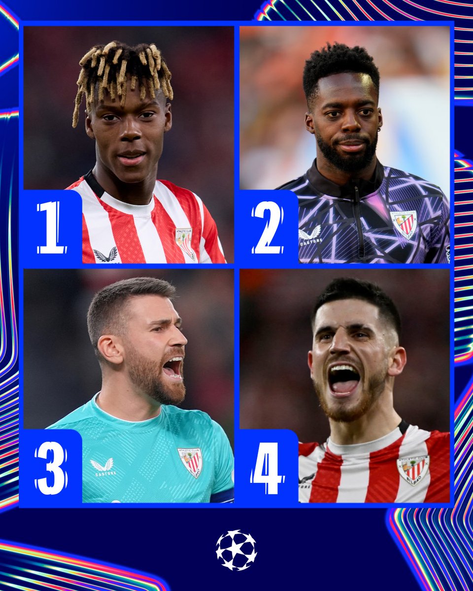 🔴⚪️ Cuatro grandes cracks del  <a href="/AthleticClub/">Athletic Club</a> en la 2⃣5⃣/2⃣6⃣

#UCL