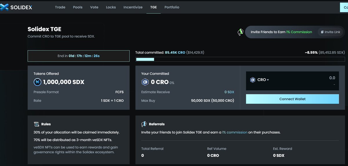 kingcrogm's tweet photo. As an early investor, I’m locking my CRO into the @SoliDexCro TGE and here’s why I’m all in.
✅ 1M $SDX supply, fixed at 1 SDX = 1 CRO, FCFS
✅ Already 85,450+ CRO committed, demand is building fast.
Join with me: https://t.co/ntGQAZ92Xg
#crofam #solidex #defi $SDX https://t.co/DFX0uE8E5G